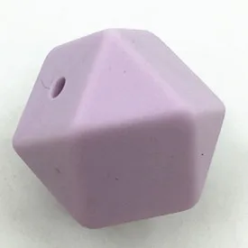 light purple 50 шт./лот Горячая Шестигранная форма силиконовые бусины россыпью для ожерелье-прорезыватель силиконовые бусины для детский прорезыватель BPA микроволновых печей DIY бусины - Цвет: light purple