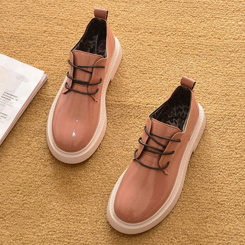 Caramel color Кожаная женская обувь г., Весенняя повседневная женская обувь модная брендовая женская обувь, A1115 - Цвет: Caramel color