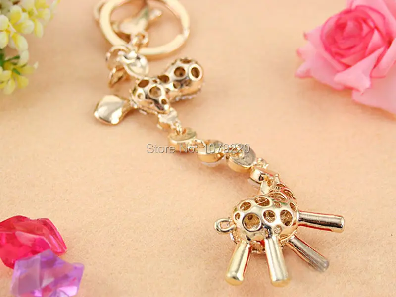 Брелок в виде жирафа с кристаллами|gift bag wholesale|gift bags combag etc |