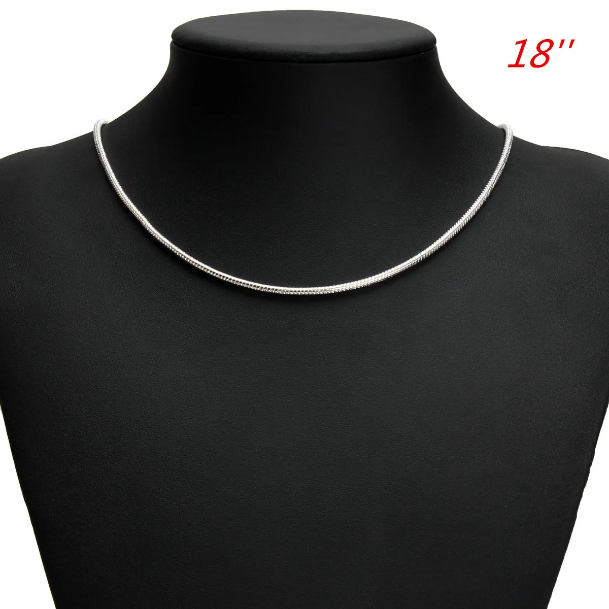 18 inch 10 шт./компл. Мода 925 пробы Серебряная цепочка Цепочки и ожерелья с застежка-краб Для женщин колье Цепочки и ожерелья ювелирных изделий 16/18/20/24 дюйма - Окраска металла: 18 inch