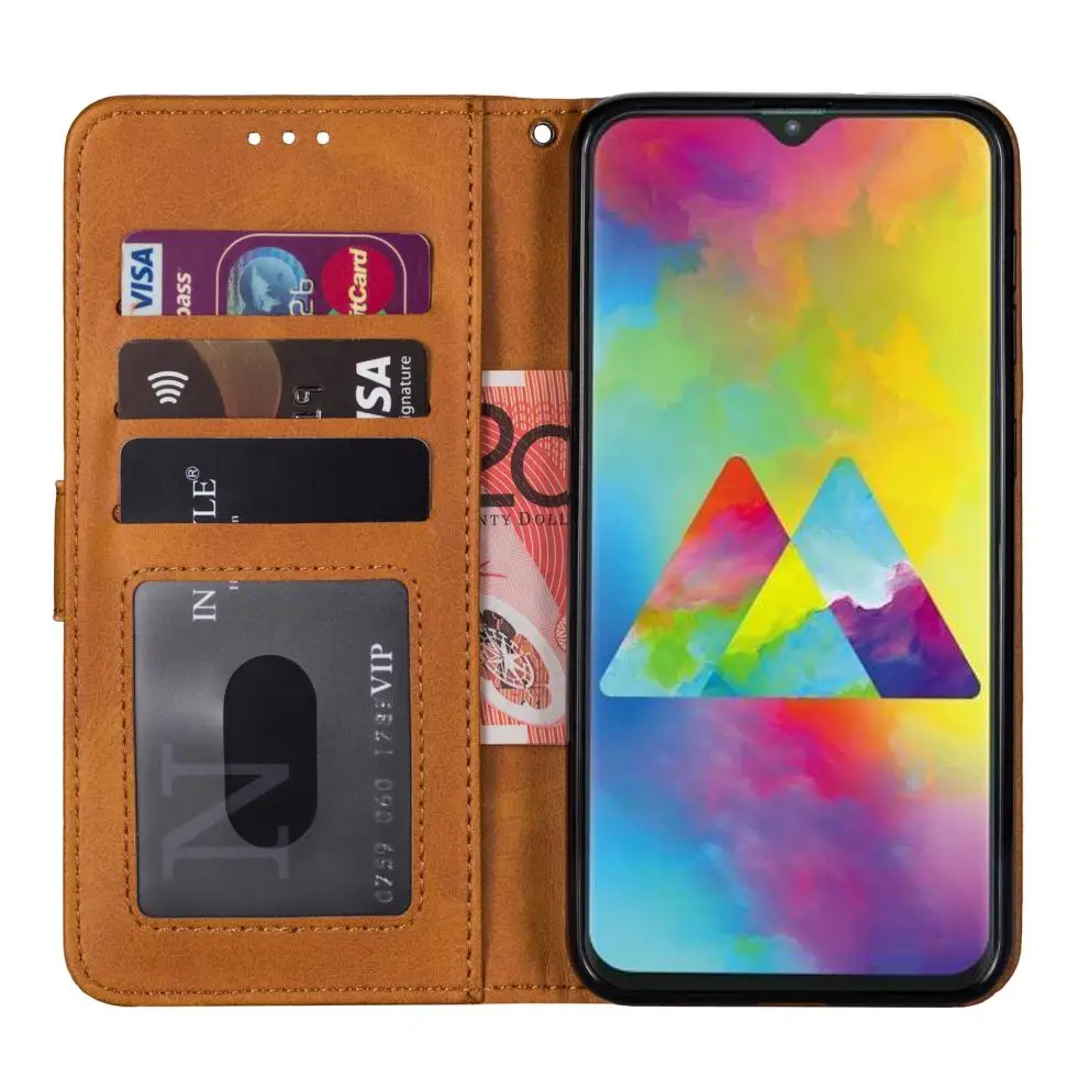 Для Samsung Galaxy A10 A20 A20e A30 A40 A50 A70 Модный чехол из натуральной кожи на молнии с откидной
