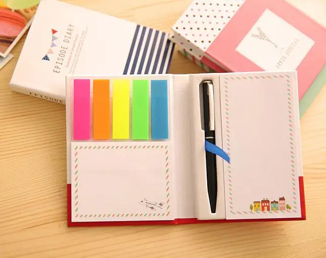 1 шт. креативный блокнот в твердой обложке липкие заметки кавайные канцелярские