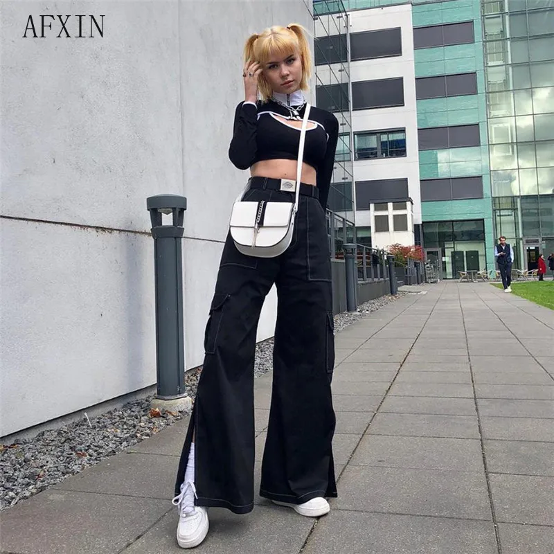 Модная женская черная водолазка с длинным рукавом укороченный топ в стиле