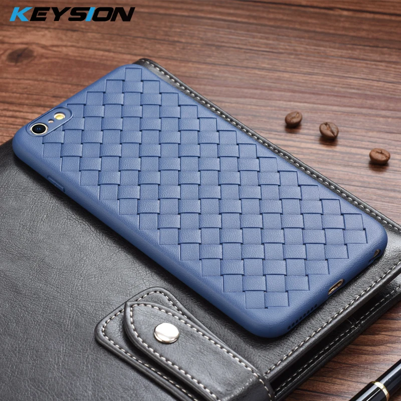 KEYSION супер мягкий чехол для телефона iPhone 6 6s Plus роскошные тканевые Чехлы
