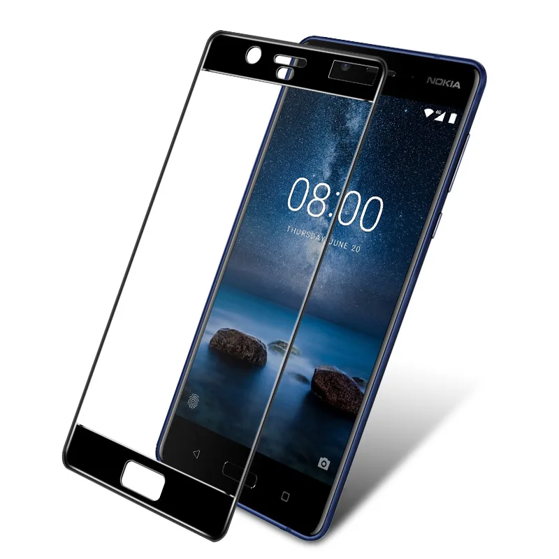 Закаленное стекло 9H 3D для Nokia 8 полноразмерная Взрывозащищенная защитная пленка