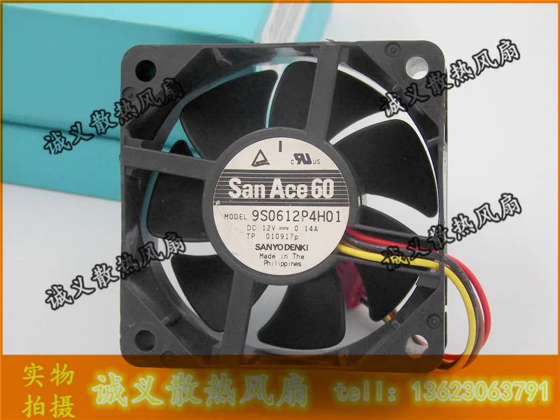 Бесплатная доставка для Sanyo 9S0612P4H01 постоянный ток 12 В 0 14 А 60x60x25 мм 4 проводной