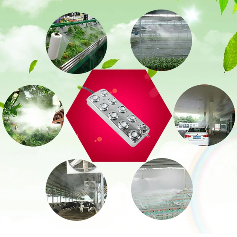 Промышленный увлажнитель с 10 головками ультразвуковой генератор тумана