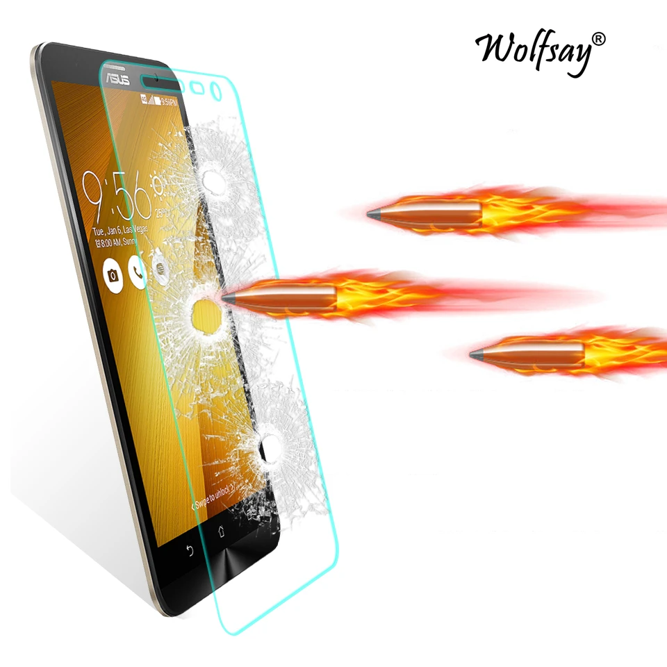 2 шт. Защитное стекло для Asus Zenfone Laser ZE601KL закаленное пленка телефона Wolfsay|screen protector