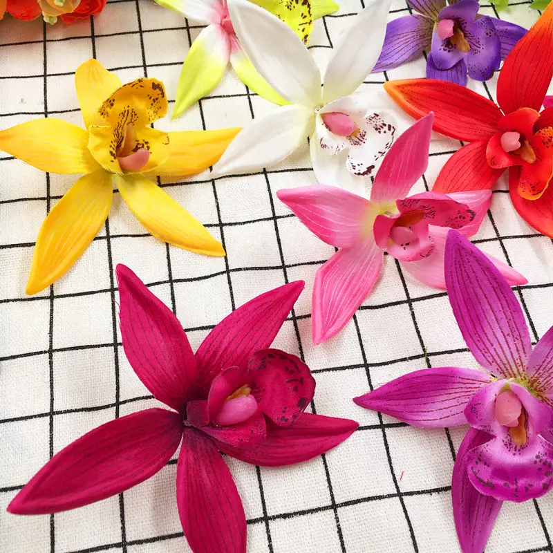 Цветок орхидеи из искусственного шелка 10 шт./7 5 см|artificial flowers|diy wreathmoth orchid |