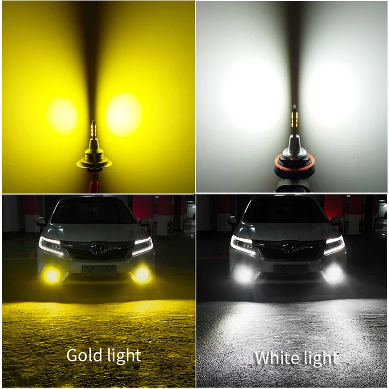 RXZ car H11 H1 LED H3 H7 H8 H9 H10 H16 Car bulb 9005/9006/HB3/HB4 Fog lights 3030 chip 12smd 12-24v Daytime Running |
