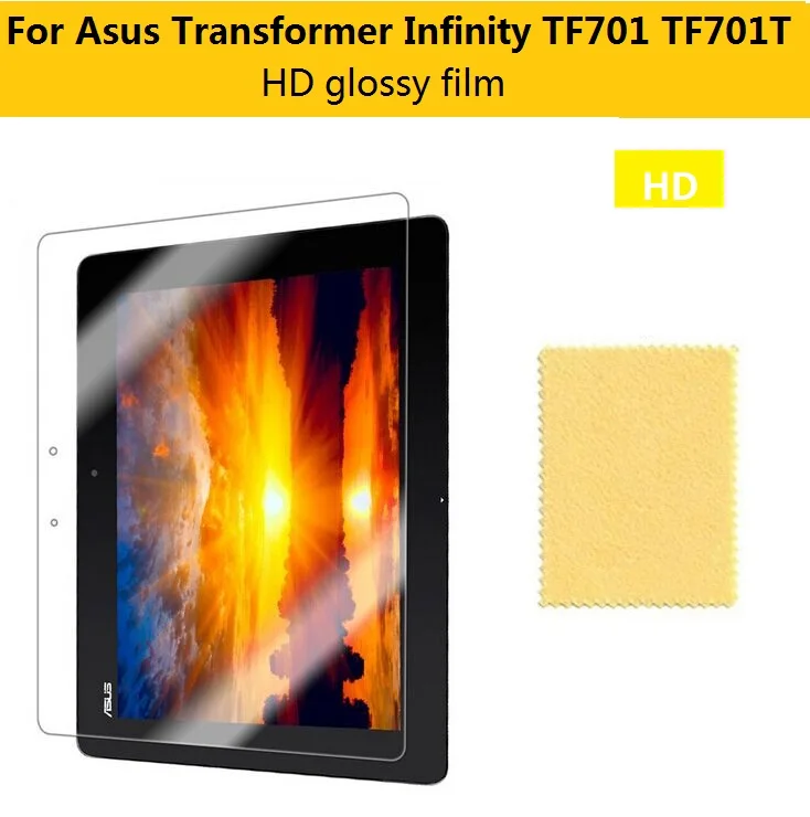 Películas protectoras de pantalla brillante para Asus Transformer Infinity TF701 TF701T, película...