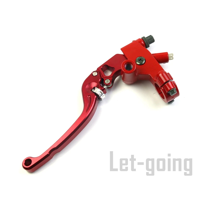 A - Left Clutch Красный барабан линии кабель рычаг сцепления Главный тормозной цилиндр универсальный мотоцикл 22 мм Скутер улица грязи велосипед питбайк MSX125 Z125 - Цвет: A - Left Clutch