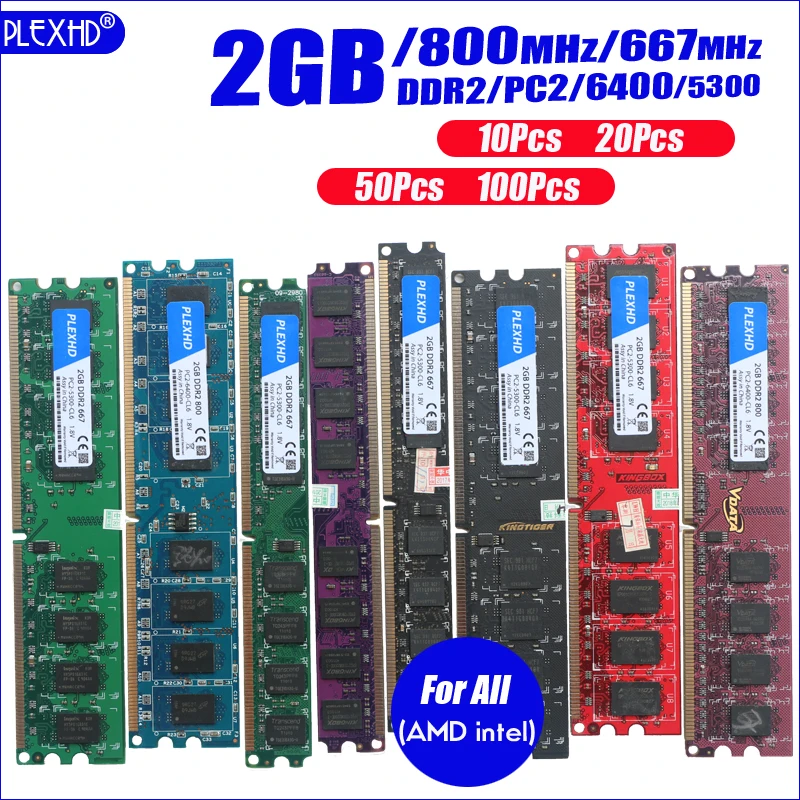 Оперативная память PLEXHD для настольного ПК оперативная PC2 модуль памяти DDR2 800 PC3 1333