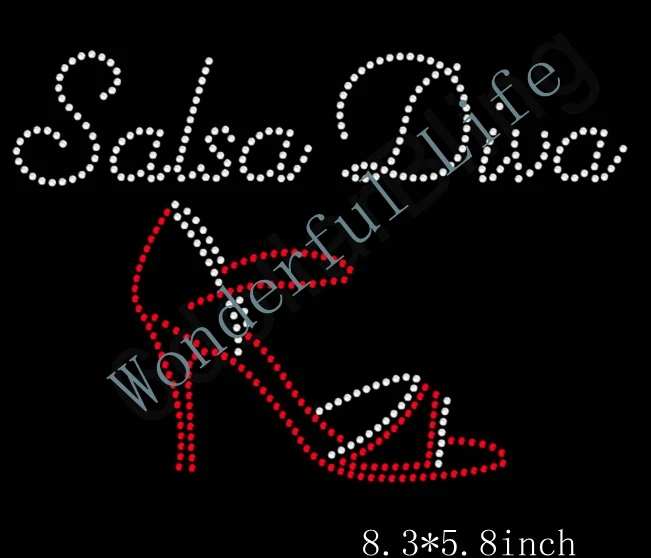 Бесплатная доставка Горячая фиксация горный хрусталь на переводе &quotСальса