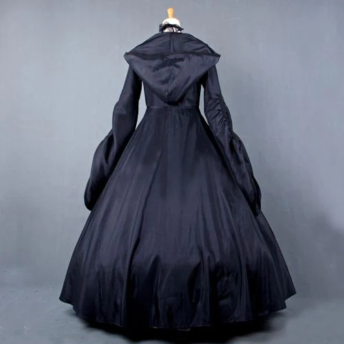 

Top Quality Custom Made Size Girls Long Gothic Lolita Dress And Cloak Women Cosplay Witch Vestidos Lolita 23