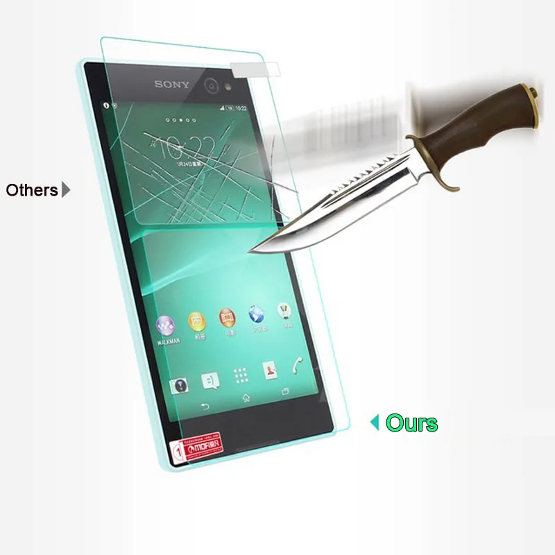 9H Защитная пленка для экрана из закаленного стекла Sony Xperia X C3 C4 C5 E3 E4 E4g Z1 Z3 Plus Z5 Compact