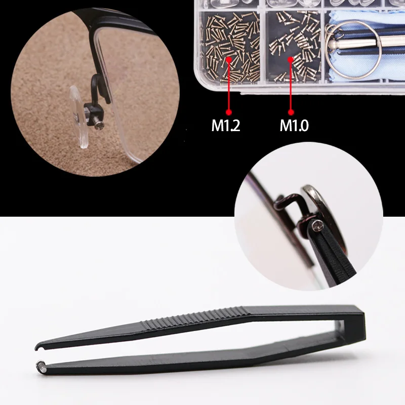 Color_max 5 пар/10 шт Силиконовые противоскользящие мягкие носовые упоры с винтами/отверткой/пинцетом для очков и солнцезащитных очков