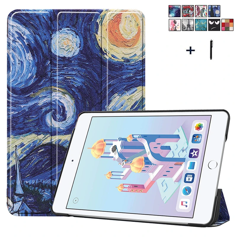 Чехол для планшета iPad Mini 5 тонкий кожаный чехол с откидной крышкой и подставкой 4 7
