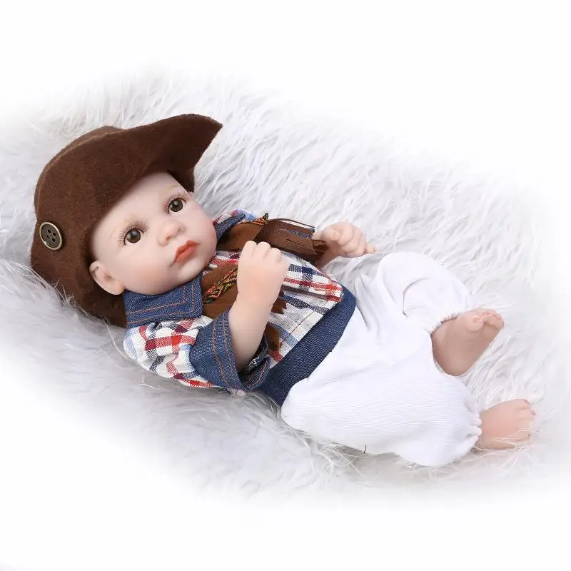 Bath Water New Cowboy Style 100% Full Silicone Reborn Dolls Fashion High Realistic 27cm Doll Toys for Children | Игрушки и хобби