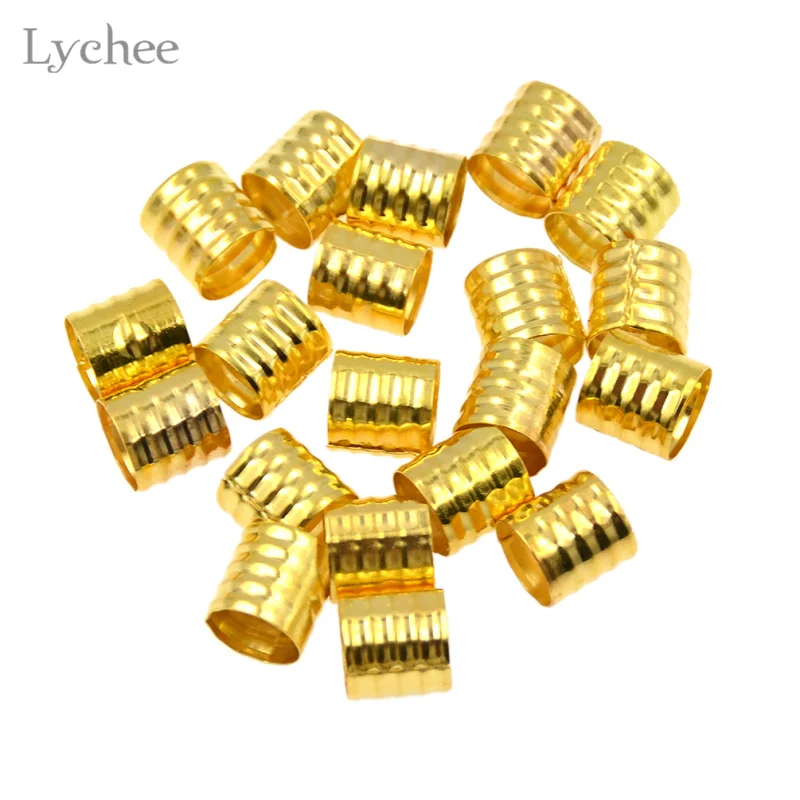 Lychee 20 шт./лот Многоцветный Сплав дреды бусины Регулируемый волос оплетка манжеты