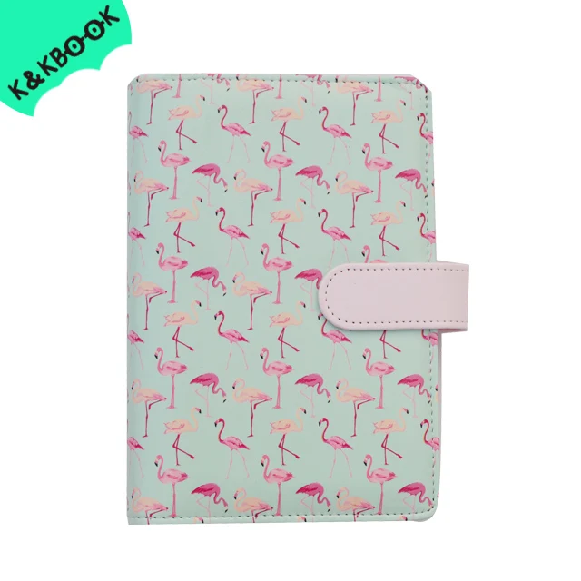 Flamingo K& KBook KK003 Kawaii записная книжка и журнал кожаная записная книжка-календарь Sprial notebook A6 Dot Grid to do list Planner Agenda Planner - Цвет: Flamingo