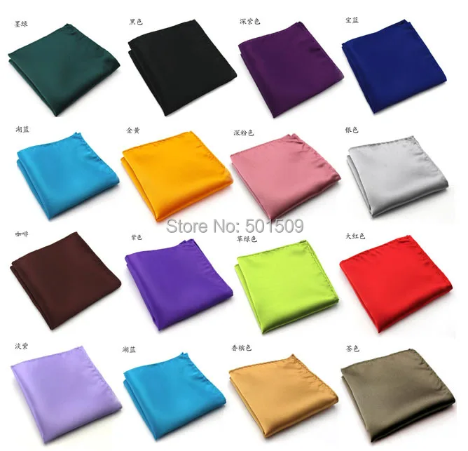 

Free shipping mens satin handkerchief/pocket square/tuxedo accessory 22x22cm