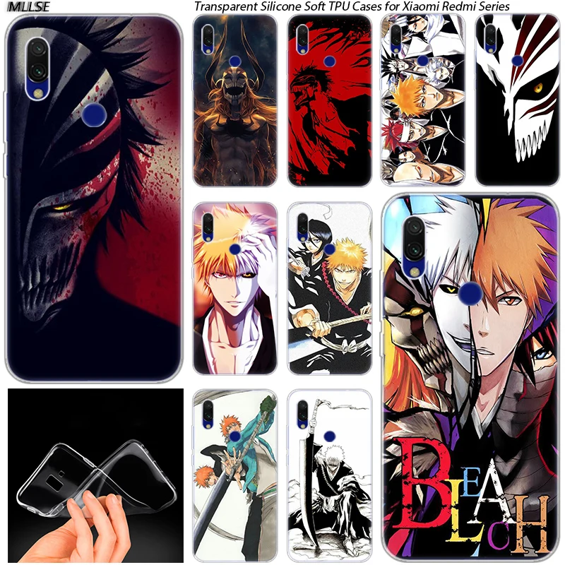 Аниме Bleach ichigo горячий мягкий силиконовый чехол для Xiaomi Redmi K20 7 7A 5 5Plus 6 6A S2 Note 8 Pro