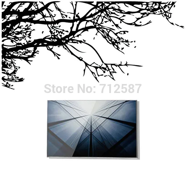 Большой ветке дерева наклейка пропуск домашнего декора виниловые росписи