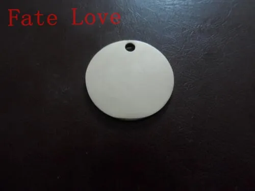 Бесплатная доставка! Круглый медальон из нержавеющей стали с надписью Fate Love 10 шт.