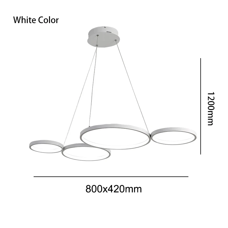 White 800x420mm NEO Gleam белый/черный современный светодиодный подвесной светильник для столовой, кухни, гостиной, подвесная Подвеска лампы - Цвет корпуса: White 800x420mm