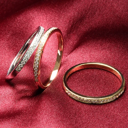 Женское Обручальное кольцо с полукреплением три комбинированных стерлингового