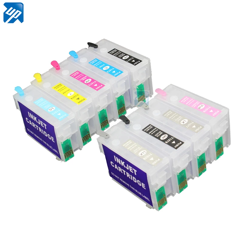 Пустые перезаправляемые картриджи R3000 для Epson с чипами ARC T1571 T1572 T1573 T1574 T1575 T1576 T1577