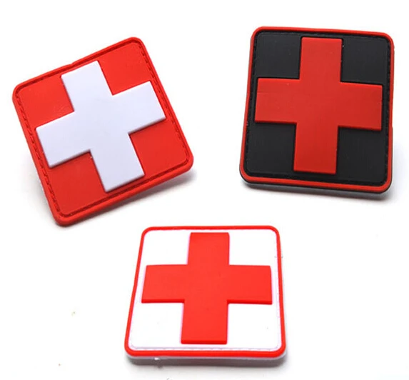 Медицинский Красный значок с крестом ПВХ 3D Швейцарский флаг тактический на