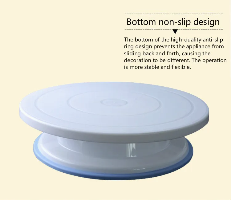 10 Inch 7*28cm Hot Sale Plastic Cake Turntable Rotating Decorating Anti-skid Round Stand Rotary Table | Дом и сад
