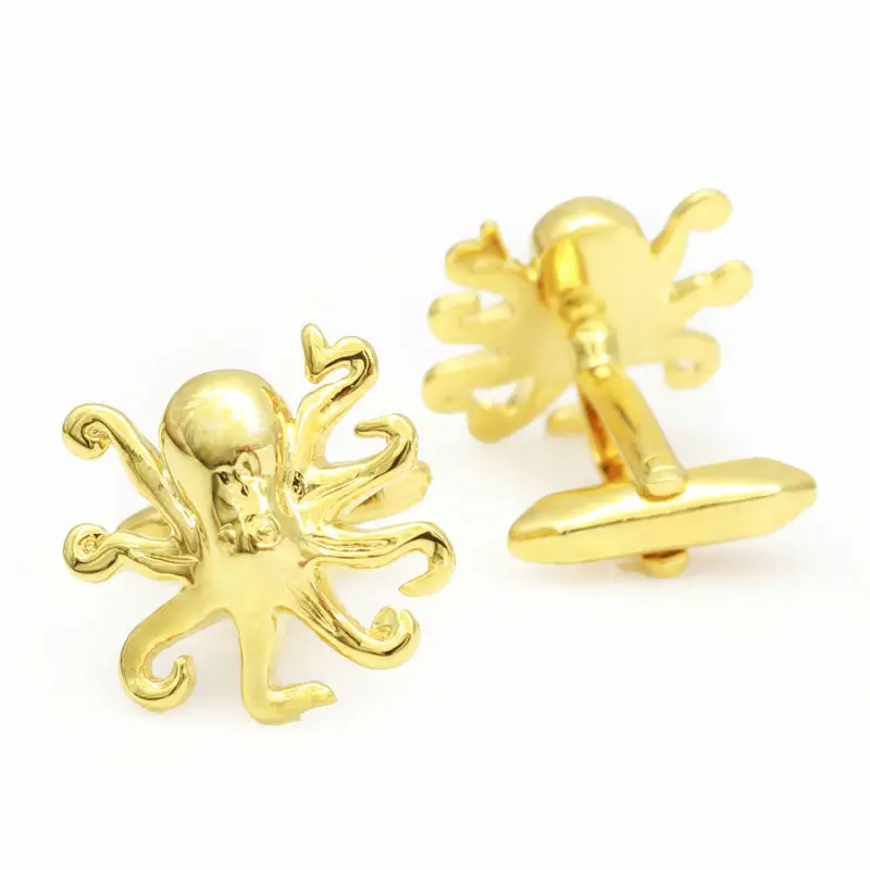 Octopus Kemstone Новинка черепаха с животными/медведь/акула/Невеста дизайнерские запонки Мужская рубашка костюм платье Вечерние запонки бижутерия подарок - Окраска металла: Octopus