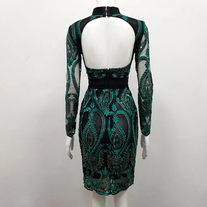 Женское облегающее платье с блестками красное или зеленое элегантное вечернее