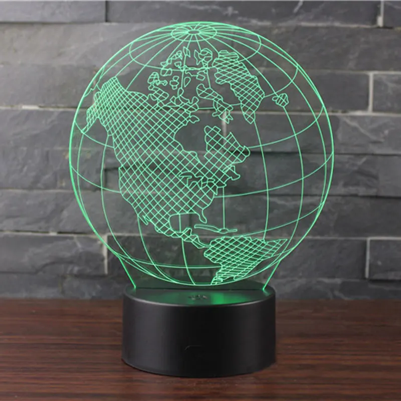 Карта Америки тема 3D лампа светодиодный ночсветильник 7 цветов Изменение