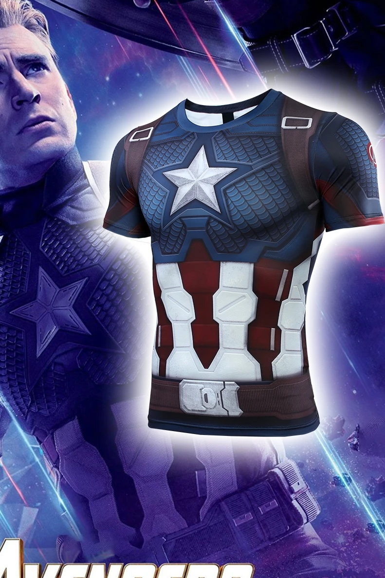 Мстители: костюм Endgame колготки футболка Капитана Америки лучшие костюмы Стива