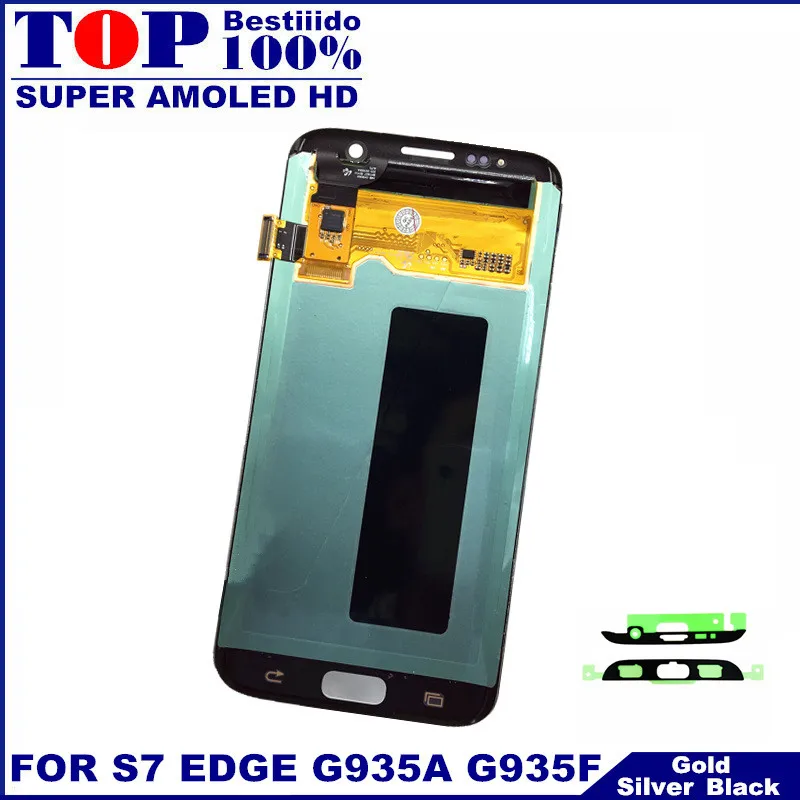 100% протестированный AMOLED ЖК дисплей для samsung Galaxy S7 Edge G935F G935A G935FD G935P s кодирующий