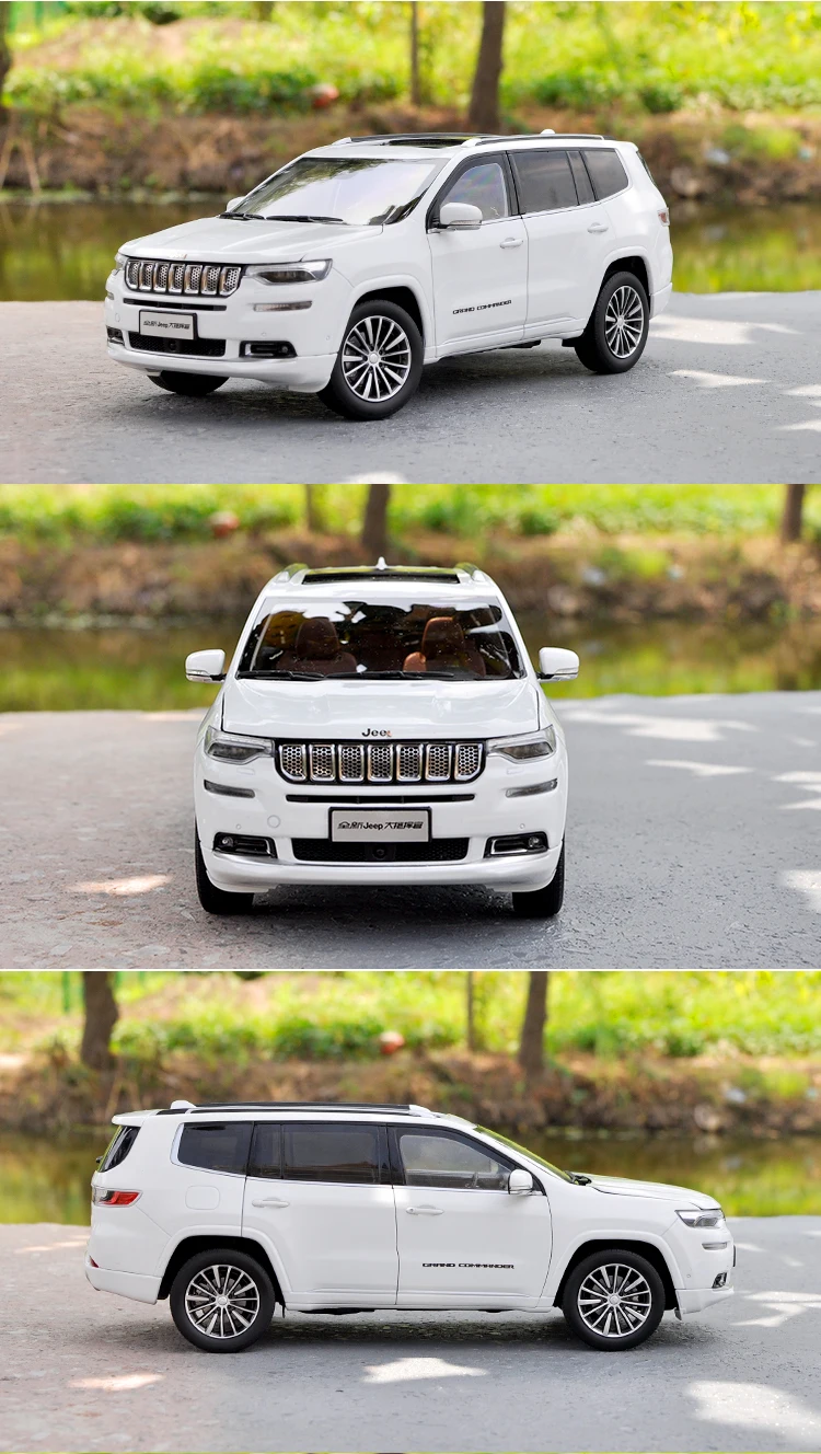 Новинка 1/18 Jeep Grand Commander Fiat Chrysler литой металлический Автомобиль SUV модель синий белый черный детские игрушки коллекция подарок