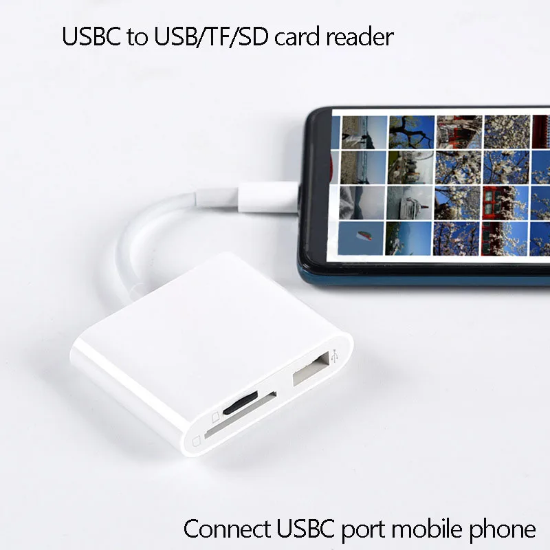 Адаптер для камеры OTG USB C на 3 0 Type c к SD TF кардридер конвертер комплект кабеля iPad Pro