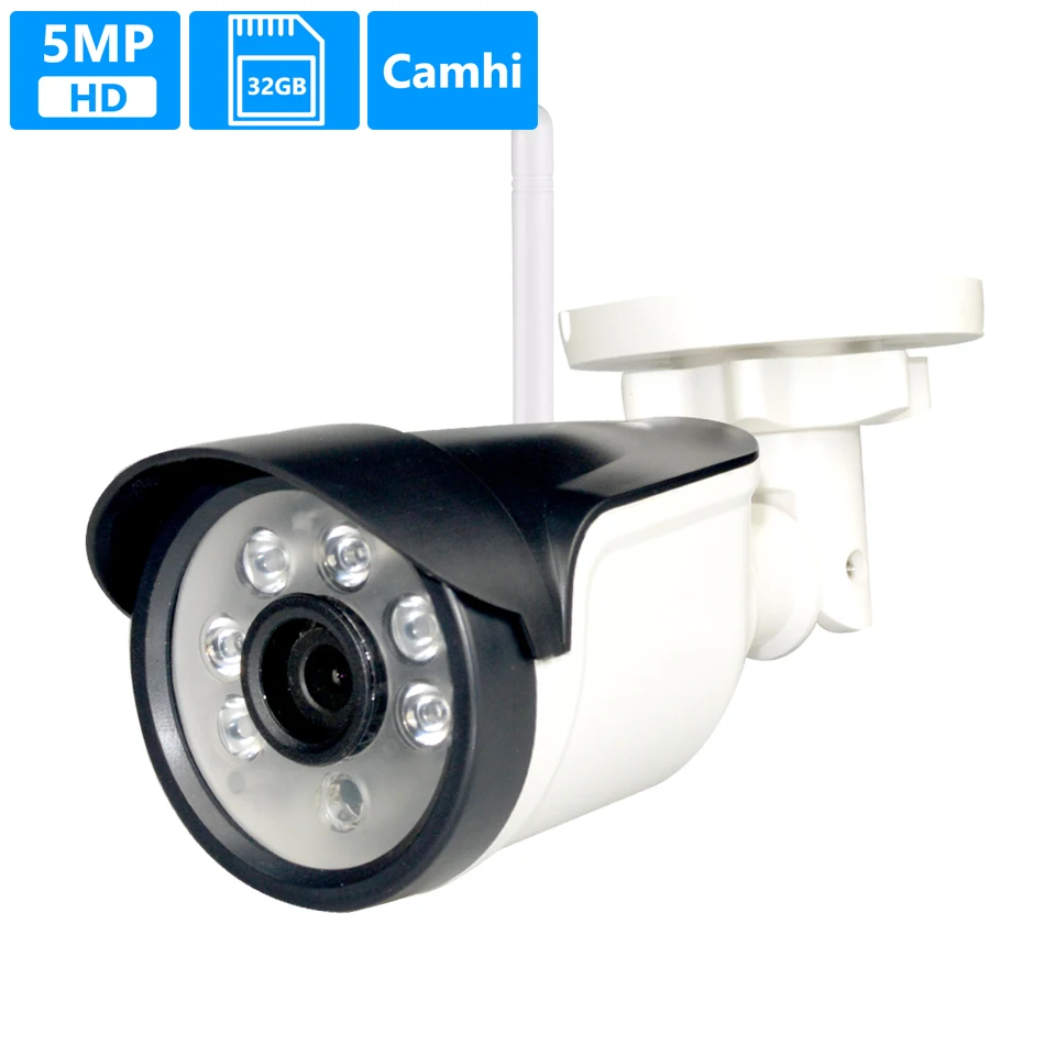 Камера Безопасности 5MP Bullet WiFi IP камера HD встроенный слот для sd карты ночного