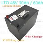 LTO 48 в 60 ач 30 Ач литий-титанатный аккумулятор 48 в 50 Ач LTO ячейки 50A BMS супер быстрая зарядка долгий срок службы + зарядное устройство 10 А