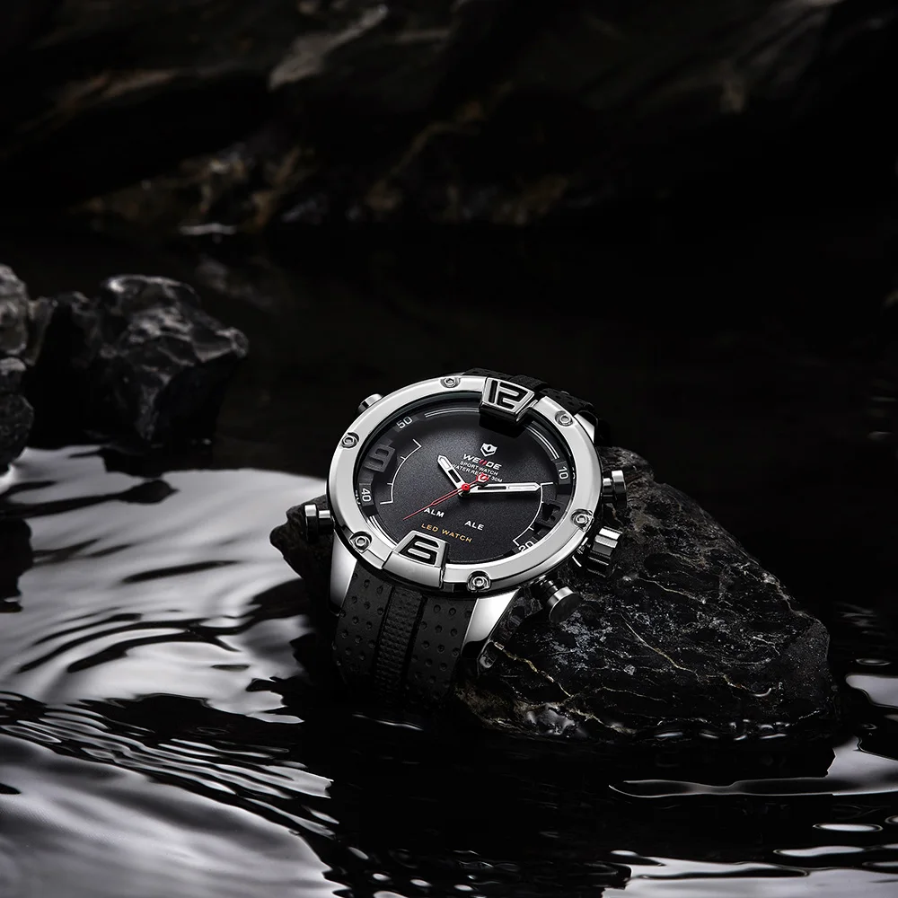 WEIDE мужские спортивные роскошные повседневные Аналоговый светодиодный дисплей