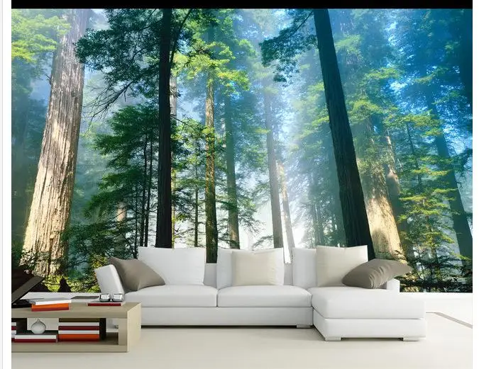 Пользовательские фото обои 3d tv фрески мечтательный лес гостиная фон настенные