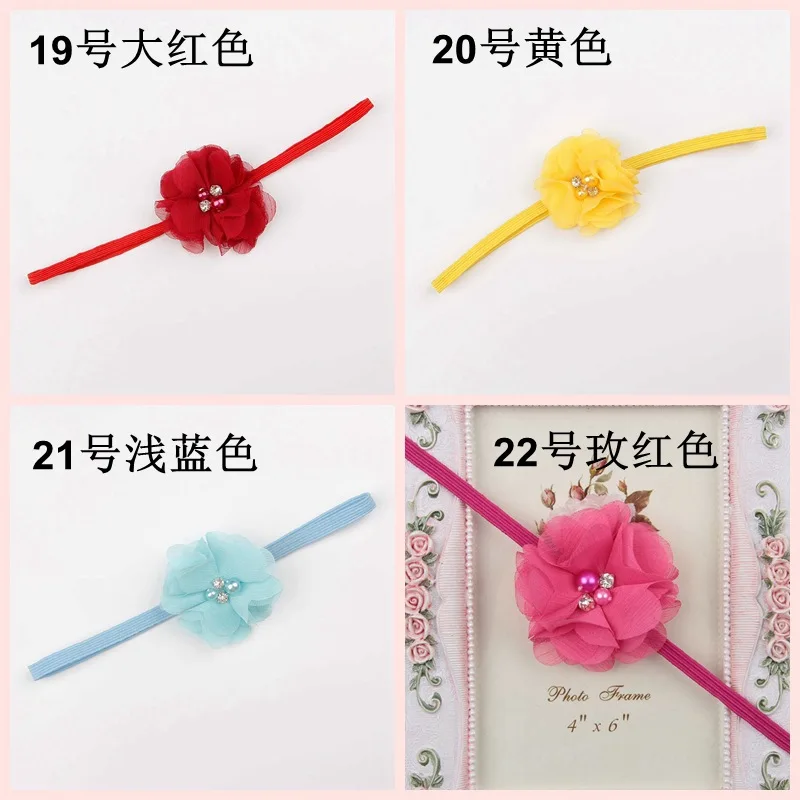 Ободок для волос шифоновый с цветами девочек | Аксессуары одежды