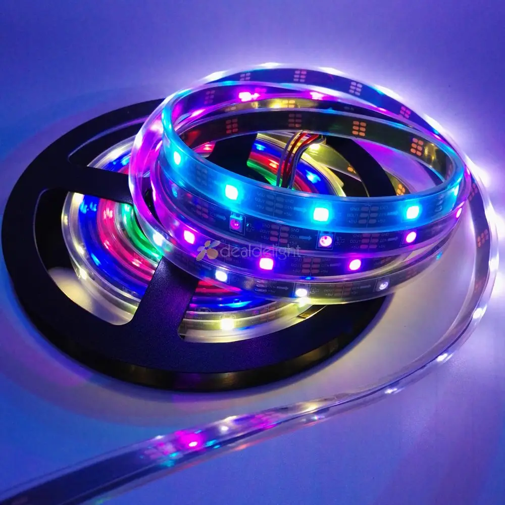 Пиксельная Светодиодная лента WS2812B встроенная WS2811IC RGB Dream доступная по цвету