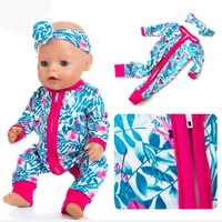 rompers jumpsuitshairbrand doll clothes fit for doll clothes born baby fit 17 inch 43cm doll accessories