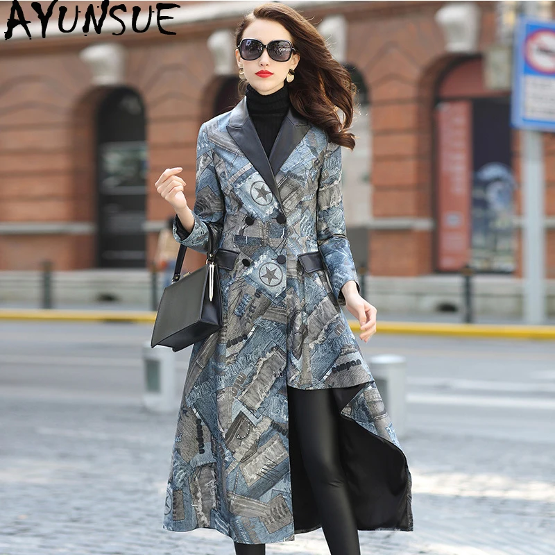 Женская Шуба из натуральной кожи ветровка овчины весна-осень 2020 ZT2174 | одежда