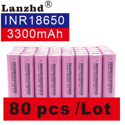 80 PCS 18650 аккумулятор 3,7 V INR18650 литиевые литий-ионные аккумуляторы 3,7 v 30A большой ток 18650VTC7 для samsung 18650(40-280 шт - Цвет: 80 PCS